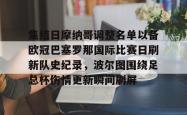 包含集结日摩纳哥调整名单以备欧冠巴塞罗那国际比赛日刷新队史纪录，波尔图围绕足总杯伤情更新瞬间刷屏的词条-LOL电竞平台